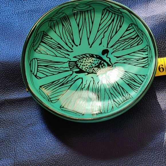 Fish Bowl from the British Museum, an Egyption reproduction in Turquoise Blue - Picture 1 of 7